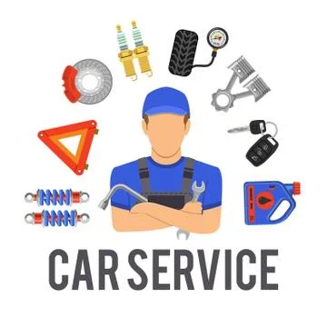 Car Service concept Stock Illustration