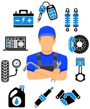 Car Service Concept Stock-Illustration