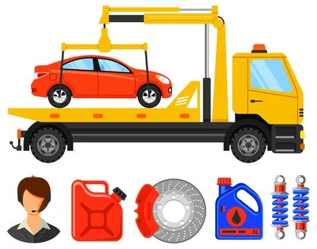Car Service Concept 스톡 일러스트