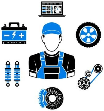 Car Service Concept Stock Illustration
