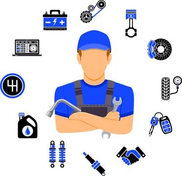 Car Service Concept 스톡 일러스트