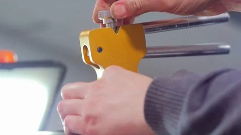 Car service equipment in work Stock Footage 87185593