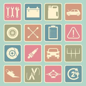 Car service icon Stock Illustration