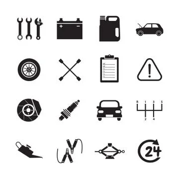 Car service icon Stock Illustration