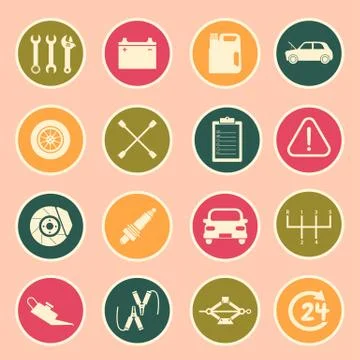 Car service icon Stock Illustration