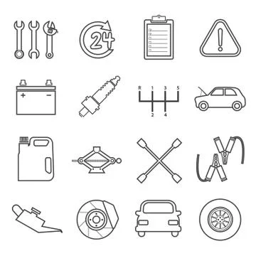 Car service icon Stock Illustration