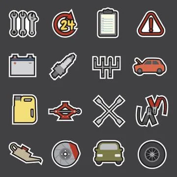 Car service icon Stock Illustration