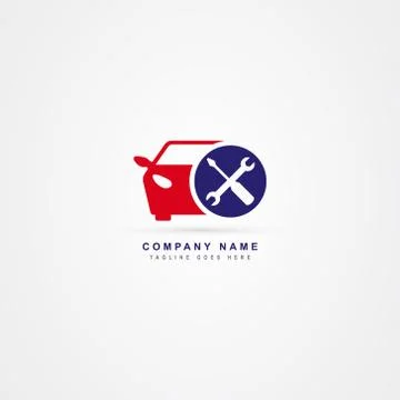 Car service icon logo vector template Illustrazione stock