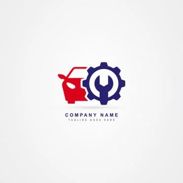 Car service icon logo vector template Illustrazione stock