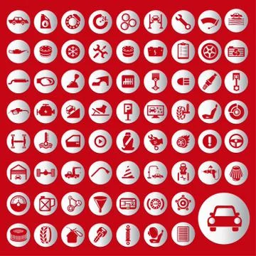 Car Service Icons Stock Illustration