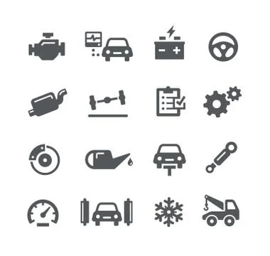 Car Service Icons - Utility Series Stock Illustration