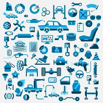 Car Service Stock Illustration