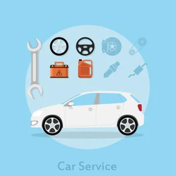 Car service Stock Illustration
