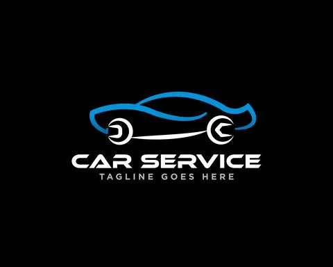 Car Service Logo Design Vector Stock Illustration