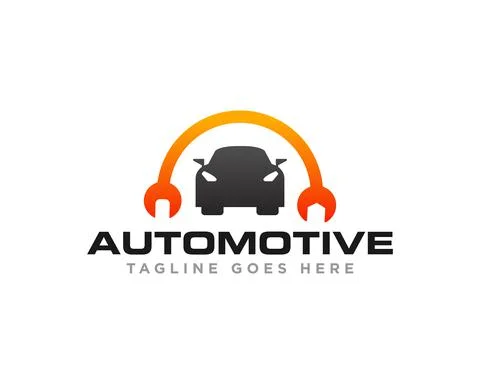 Car Service Logo Design Vector Stock Illustration