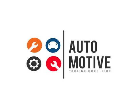Car Service Logo Design Vector Stock Illustration