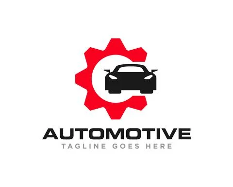 Car Service Logo Design Vector Stock Illustration