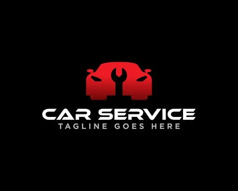 Car Service Logo Design Vector Stock Illustration