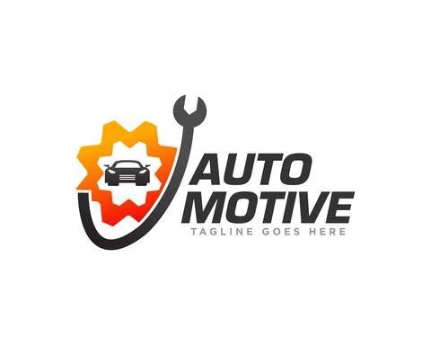 Car Service Logo Design Vector Illustrazione stock