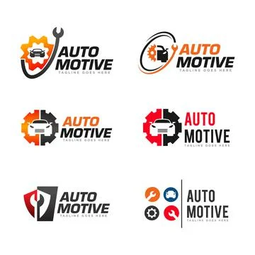Car Service Logo Design Vector Stock Illustration