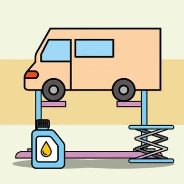 Car service maintenance Ilustración de archivo