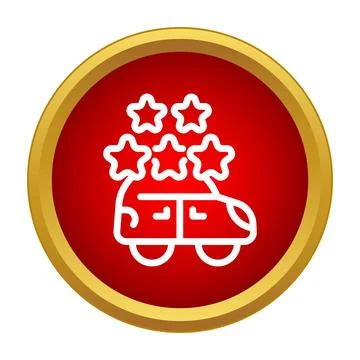 Car service rating five start premium quality icon Stock Illustration