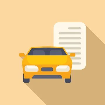 Car service support icon flat vector. Consumer banking Stock Illustration