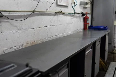 Car service table with clean interior and no people Stock Photos