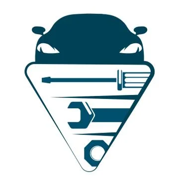 Car service with a tool Stock Illustration