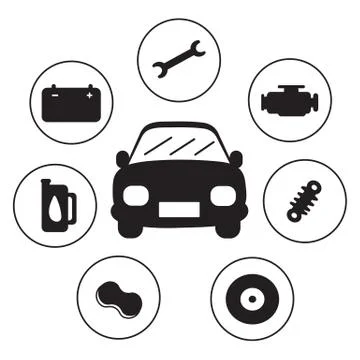 Car service vector icon. Stock Illustration