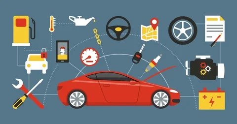 Car services Stock Footage 81487011