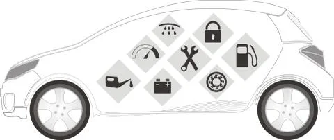Car services Stock Illustration
