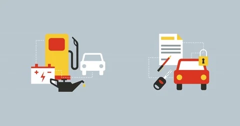 Car servicing and assistance Stock Footage 81268960