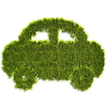 Car shaped grass patch Stock Photos