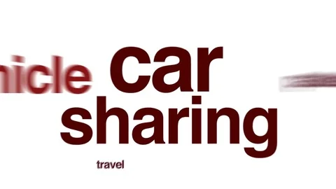 Car sharing animated word cloud. Stock Footage 71358772