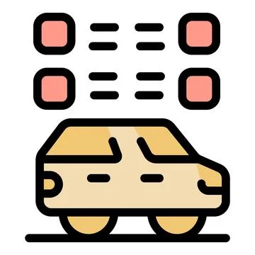 Car sharing app showing location tracking and nearby vehicles Ilustración de archivo