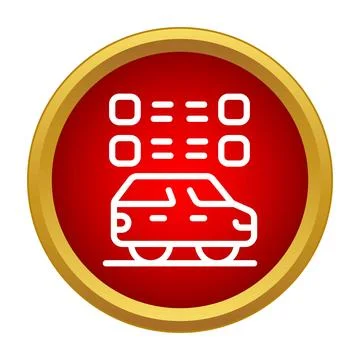 Car sharing application icon with selection boxes Stockillustratie