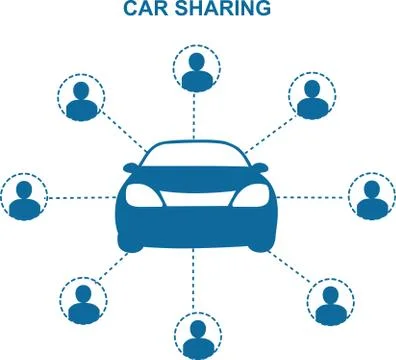 Car Sharing Concept Stock Illustration