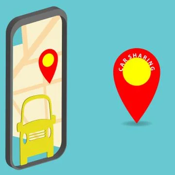 Car sharing Stock Illustration