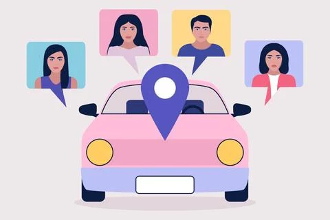 Car sharing Illustrazione stock