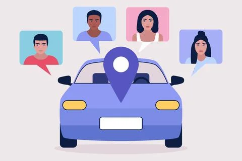 Car sharing Illustrazione stock