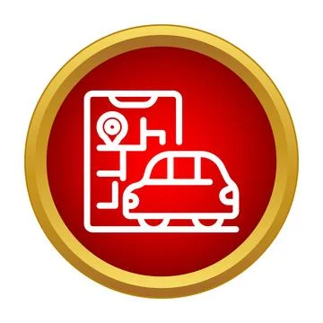 Car sharing service application on mobile phone delivering vehicle イラスト素材