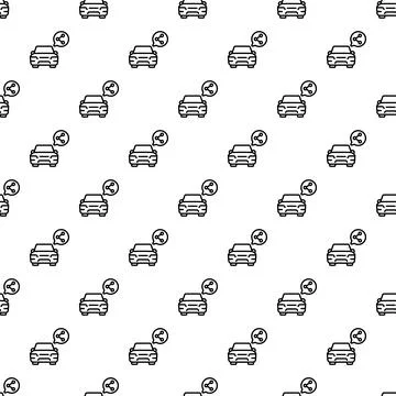 Car sharing service seamless pattern for mobility solutions Stock Illustration