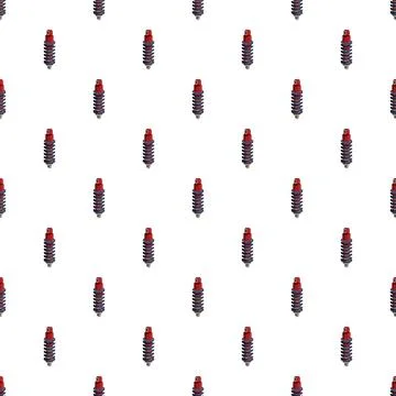 Car shock absorber repeating pattern on white background Illustrazione stock
