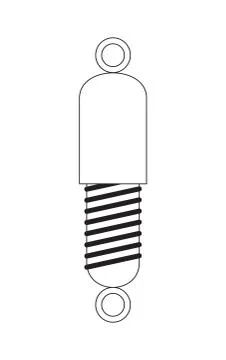 Car shock absorber schematical simple  image Stock Illustration
