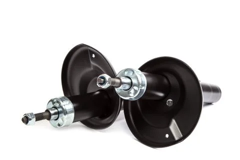 Car shock absorber on white background. Stock Photos