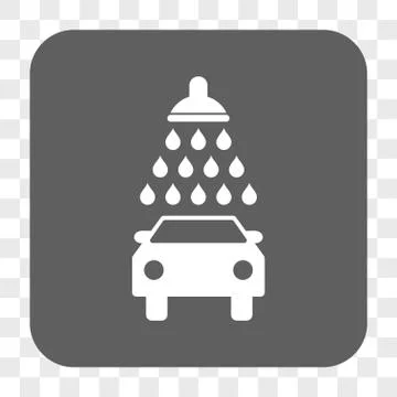 Car Shower Rounded Square Button 스톡 일러스트
