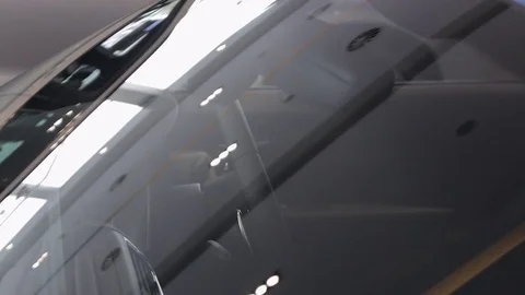 Car Showroom - Interior Through Windshield Stock Footage 76080595