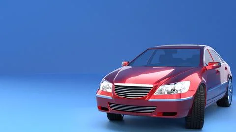 Car on the side in the background Stock Illustration