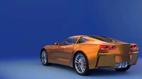 Car on the side in the background Stock Illustration